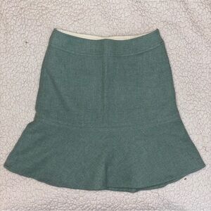 GAP Green Wool Trumpet Skirt